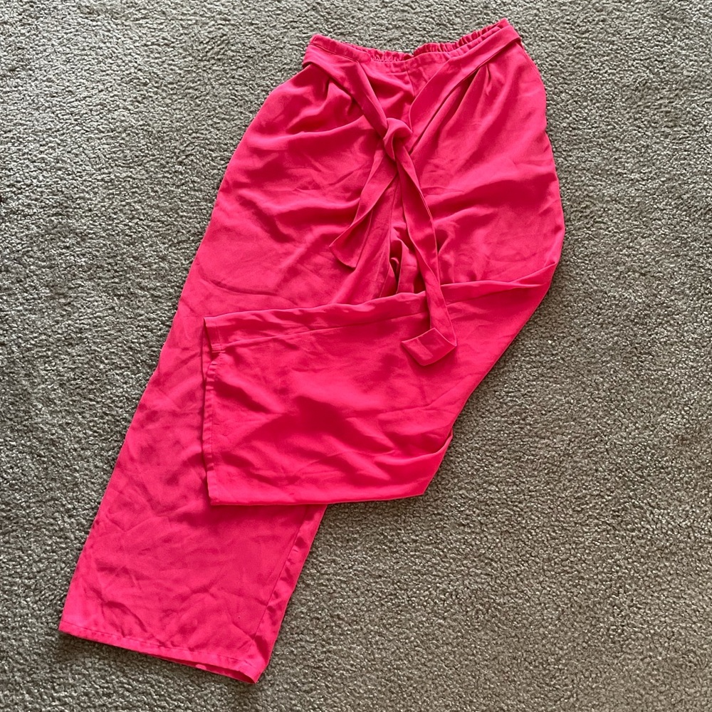Front Tie Pink Pants